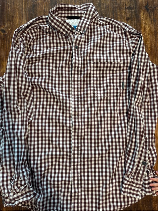 Columbia Other - Columbia Men's Brown & White Check Button-Down Shirt